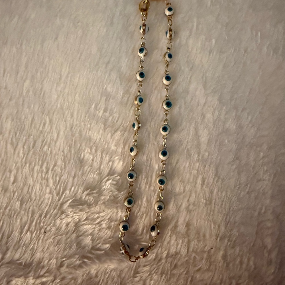 Elegant Blue Evil Eye Anklet